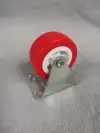 2-inch PVC white core red wheel oriented wheel light casters details Picture
